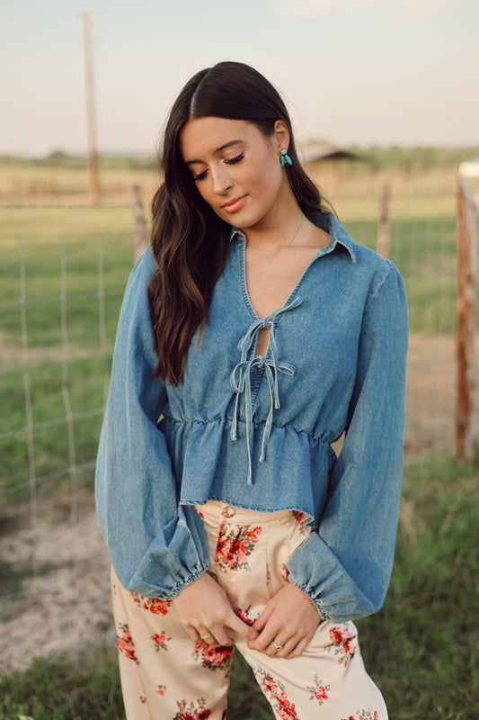 The Deja Vu Denim Top