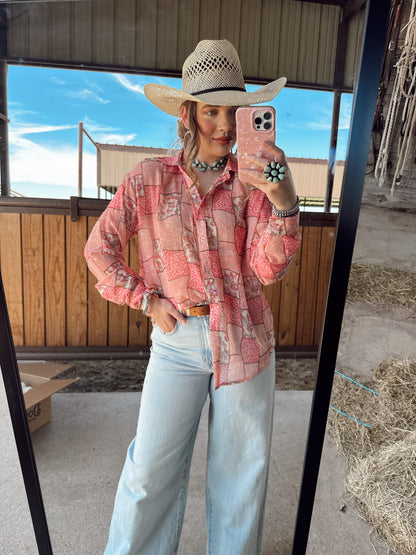 The Bennie Patchwork Top-BEST SELLER