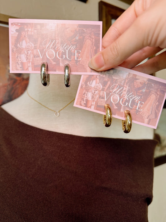 The Chunky Hoop Earrings {GOLD + SILVER}
