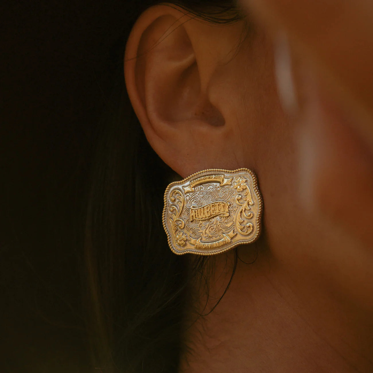 The Mini Rodeo Betty Buckle Earrings