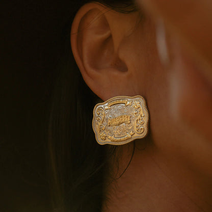 The Mini Rodeo Betty Buckle Earrings