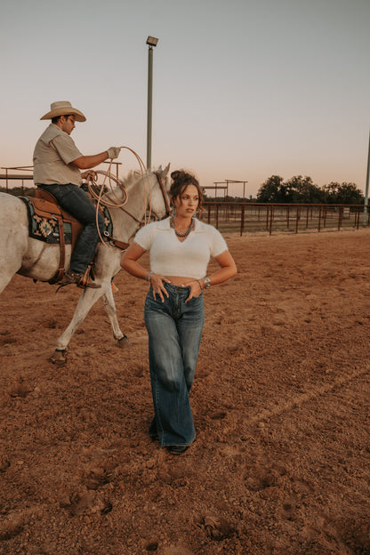 The Bray Top in Ivory