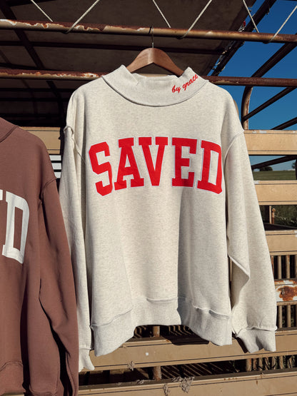 The Saved by Grace Mock Neck Sweatshirt