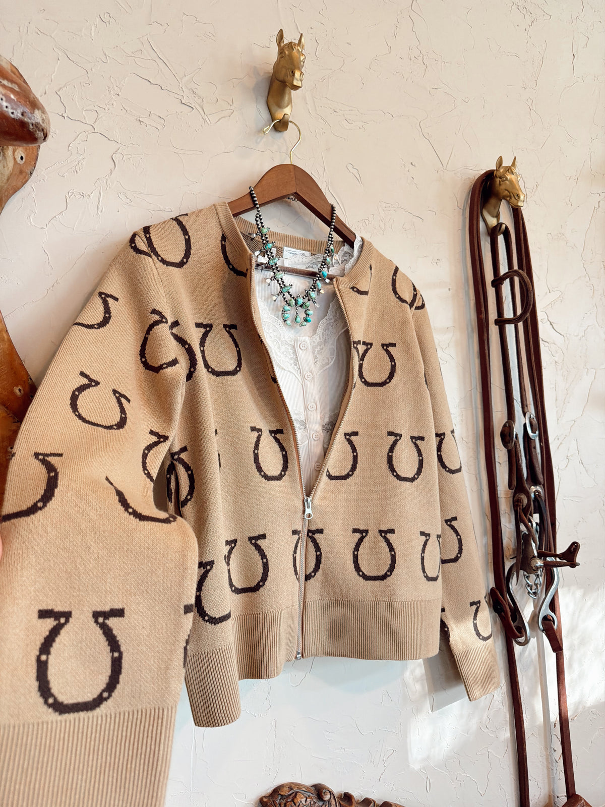 The Tasha Polizzi Tabitha Horseshoe Zip Sweater