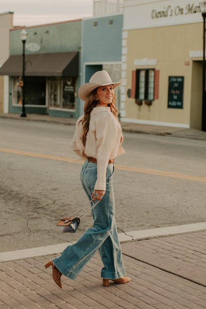 The Tulsa Top in Ecru