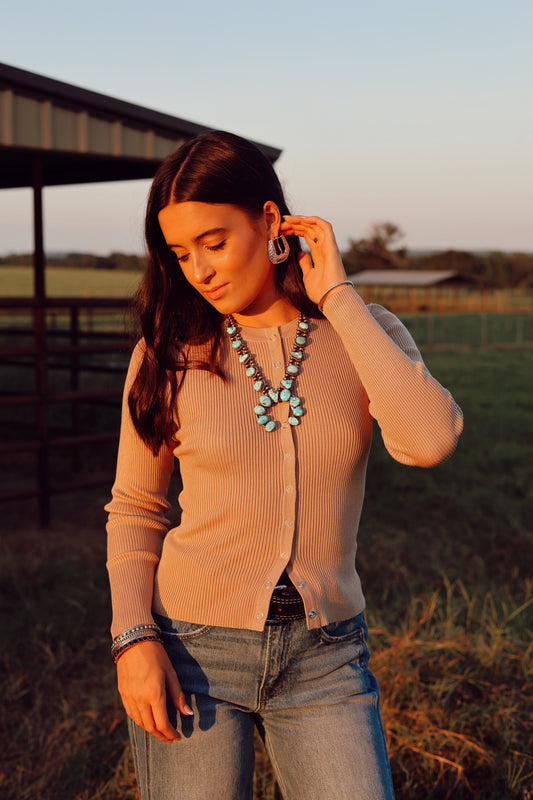 The Chelsea Cardigan in Khaki