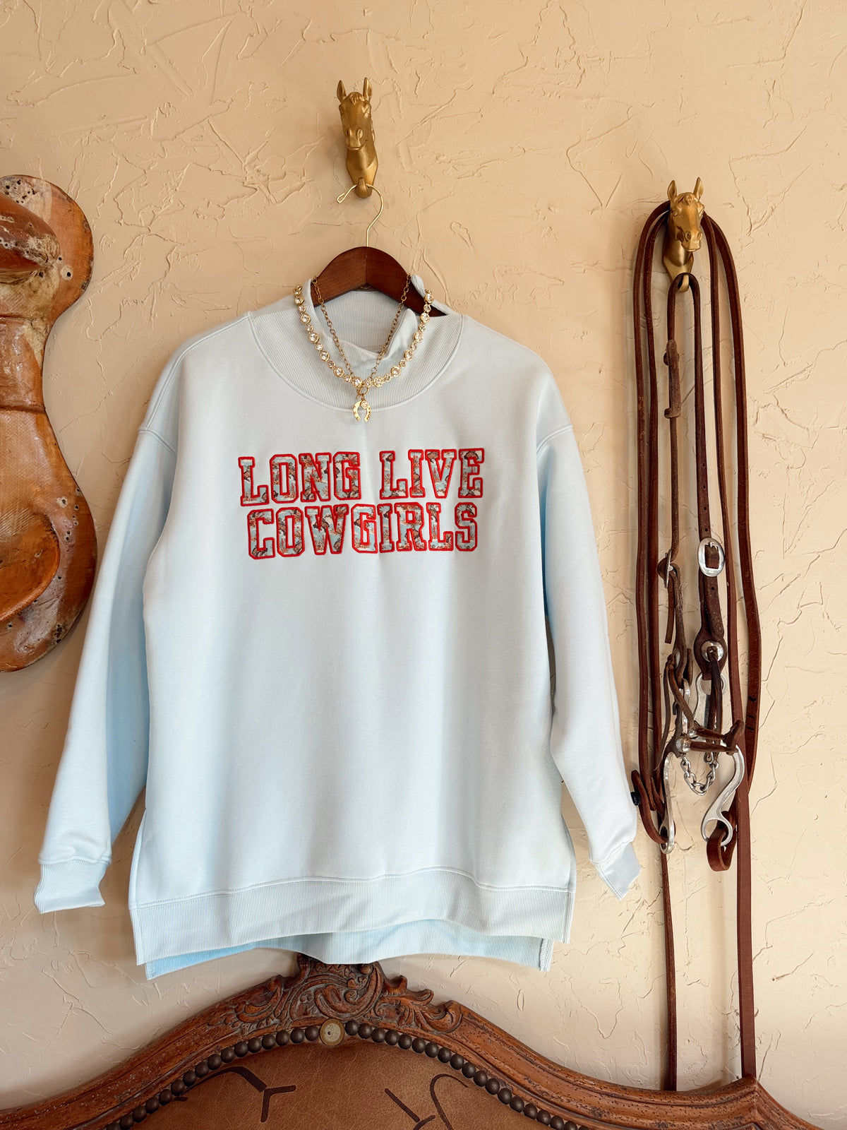 The Long Live Cowgirls Mock Neck Sweatshirt
