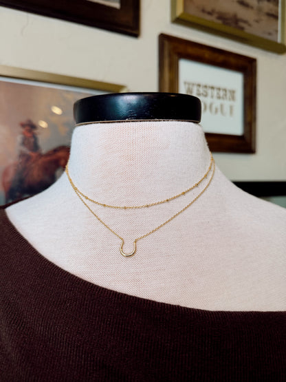 The Double Layer Horseshoe Necklace