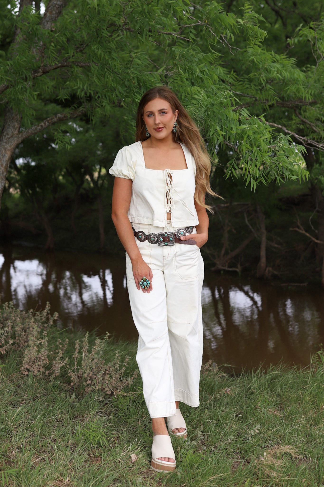 The Georgia Denim Pant Set