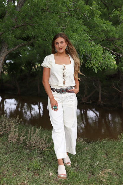 The Georgia Denim Pant Set