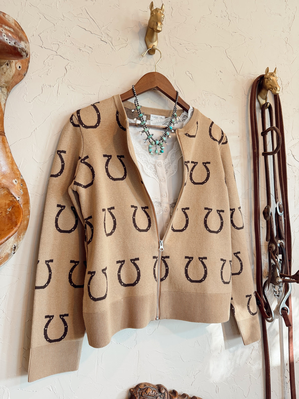 The Tasha Polizzi Tabitha Horseshoe Zip Sweater