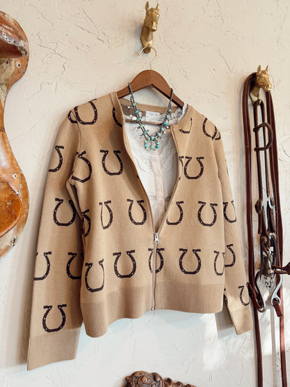 The Tasha Polizzi Tabitha Horseshoe Zip Sweater
