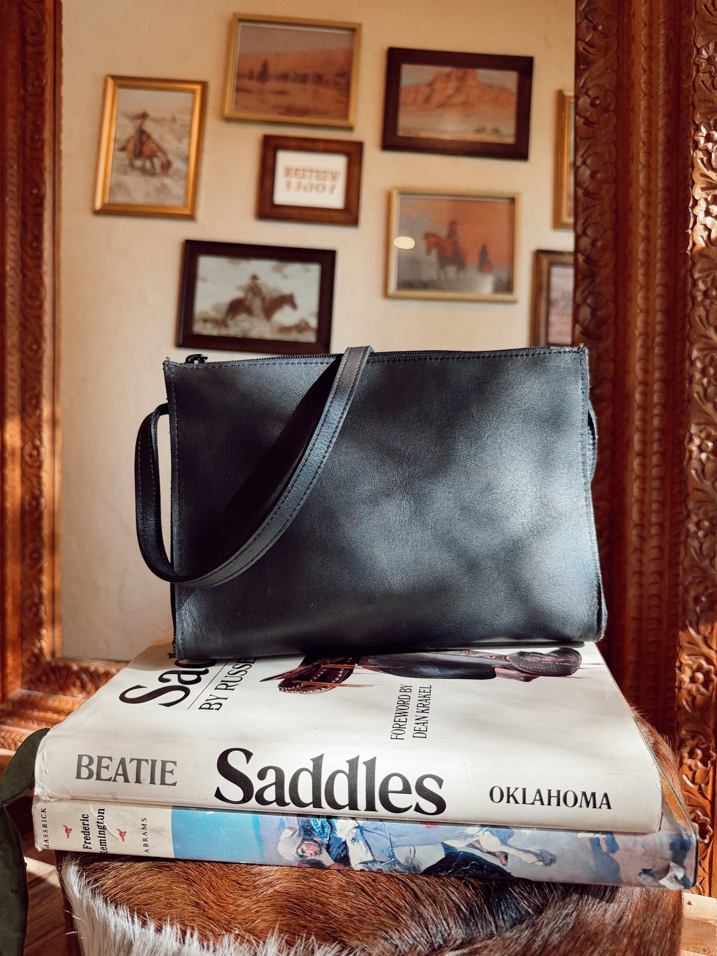 The Leopard Two Bar West Shoulder Bag