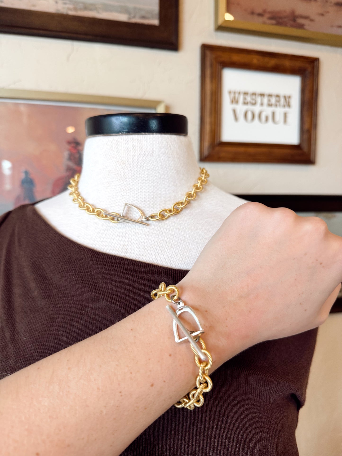 The Stirrup the Dust Necklace & Bracelet Set