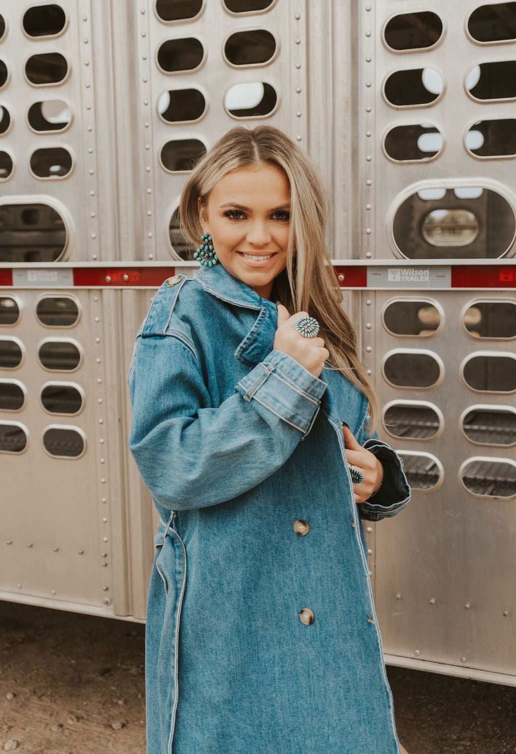 The Drover Denim Trench Coat