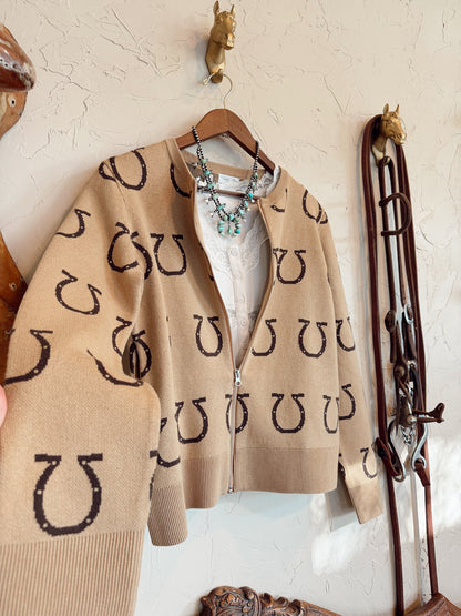 The Tasha Polizzi Tabitha Horseshoe Zip Sweater