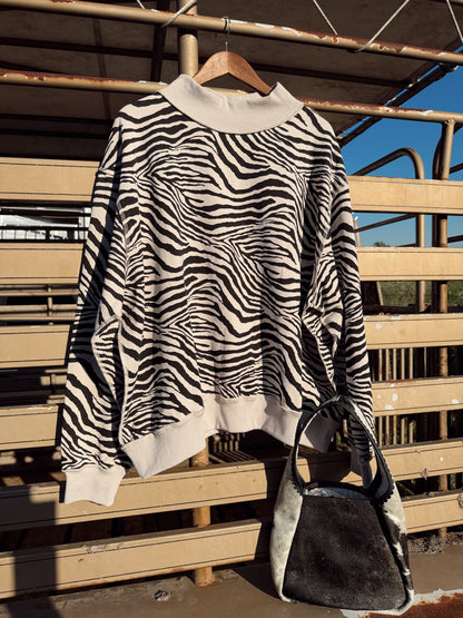 The Zebra Print Sweatshirt