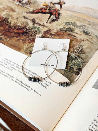 The Trio Pearl Hoops