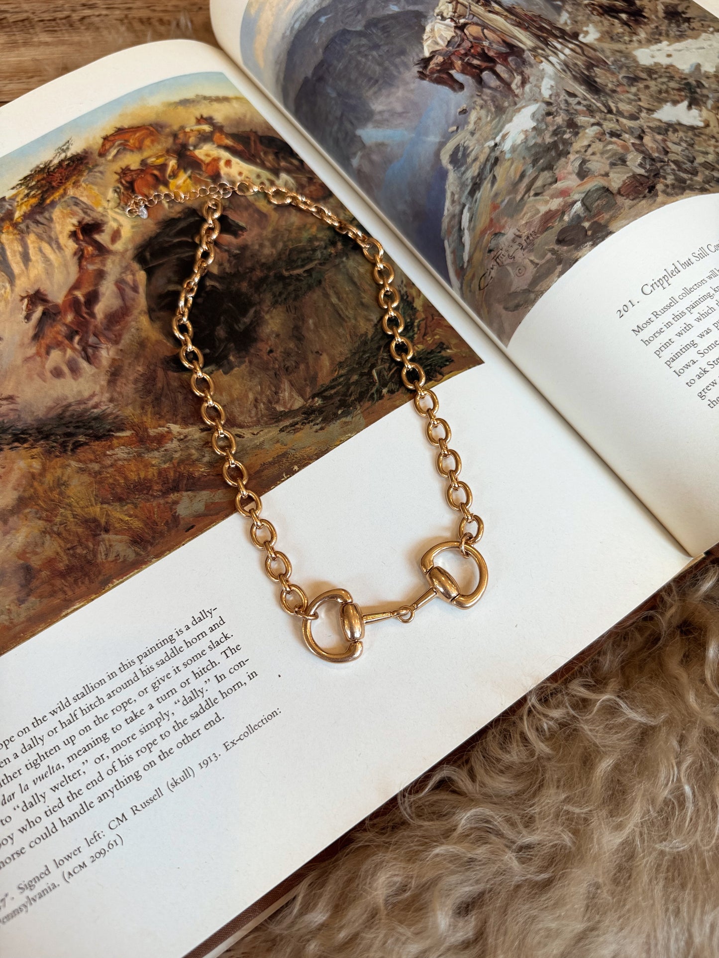 The Horse Bit Chain Necklace in Gold