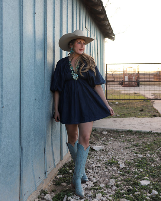 The Durant Dark Denim Dress