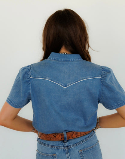 The Denim Arrow Top
