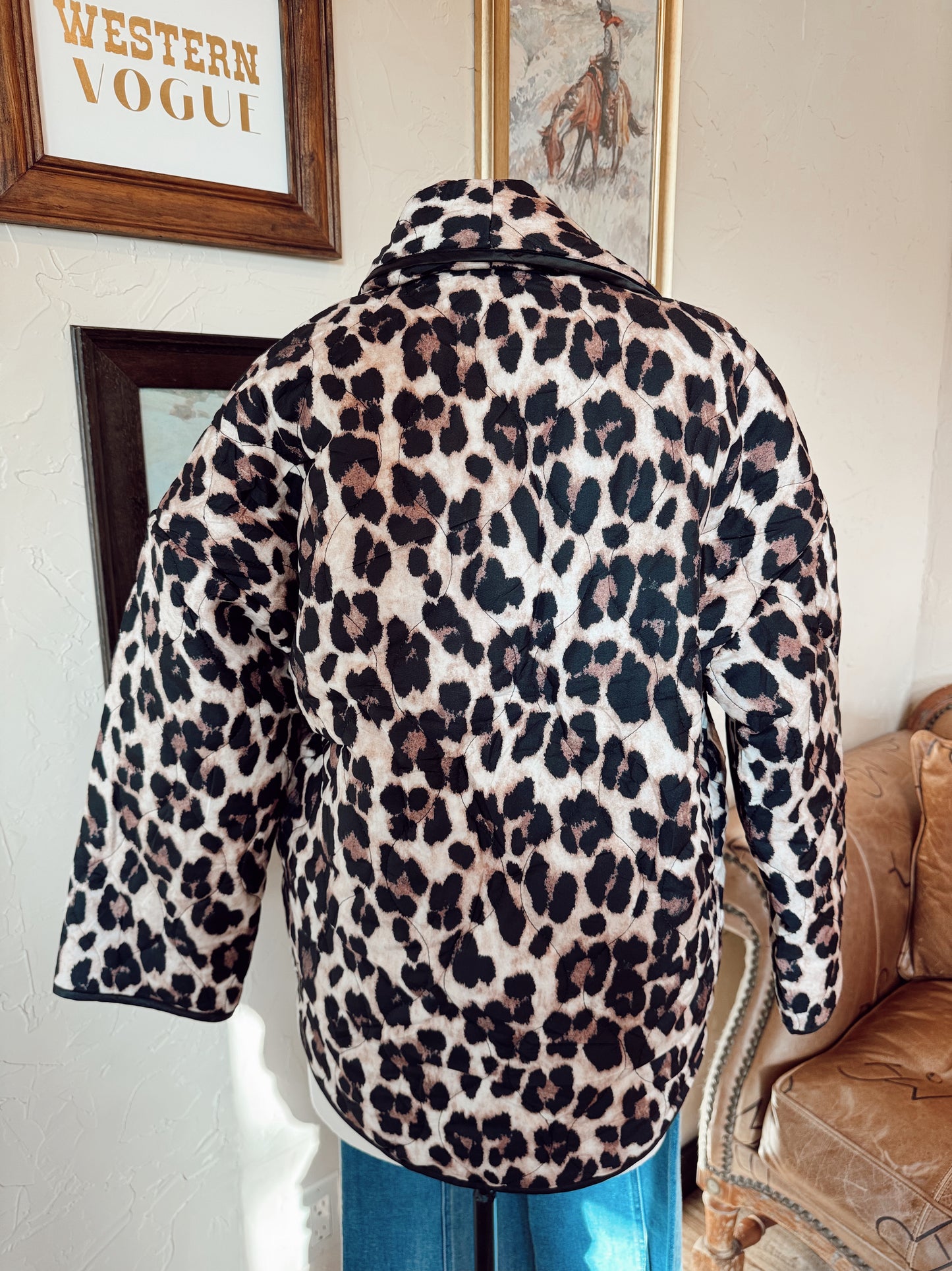 The Leopard Print Quilted Jacket