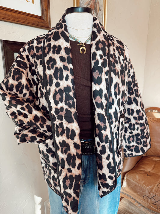 The Leopard Print Quilted Jacket