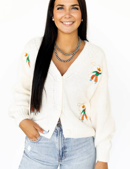 The Roping Cowboy Cardigan