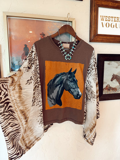 The Langley Animal Print Top PREORDER