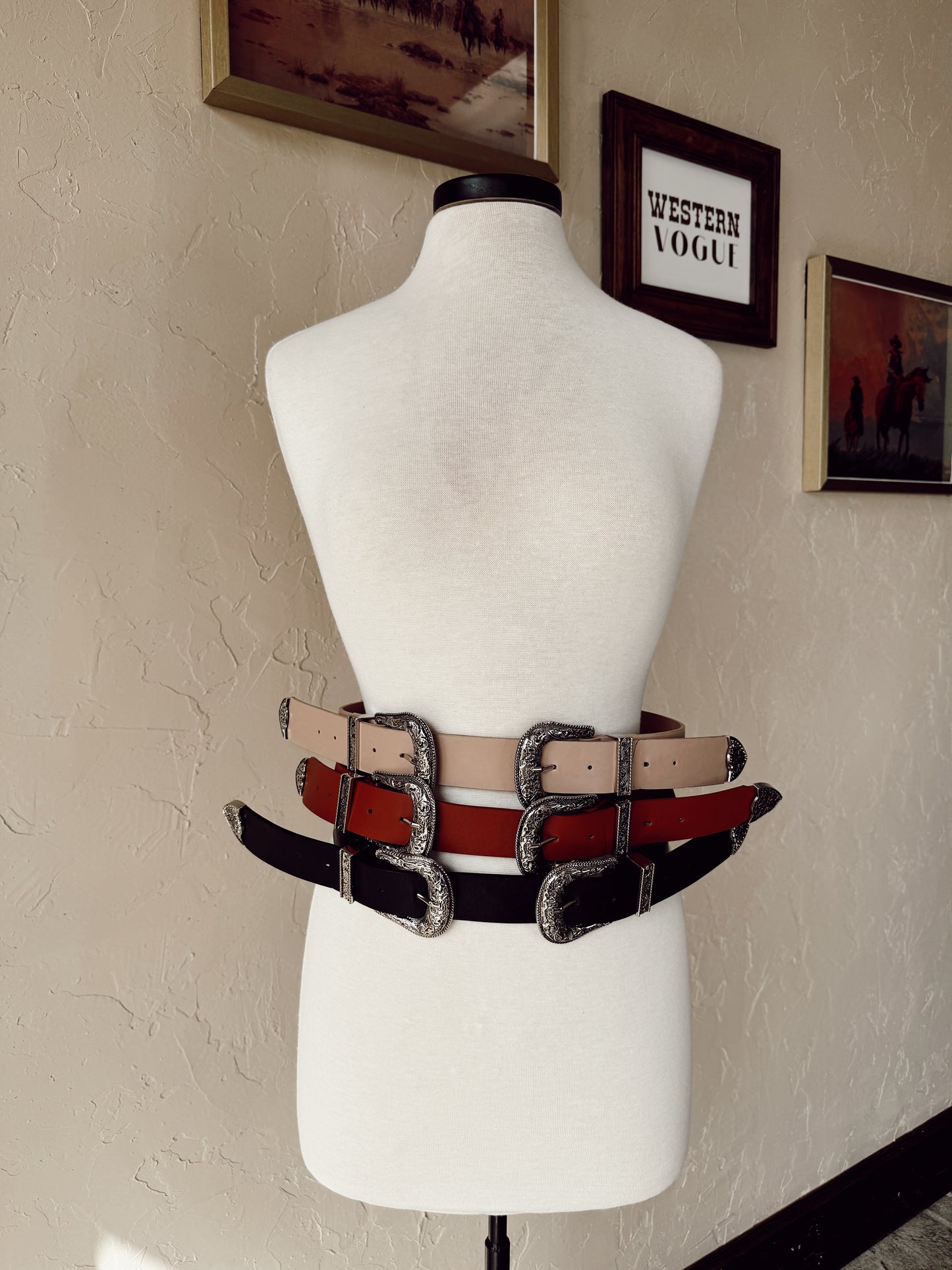 Double Buckle Belt in Brown