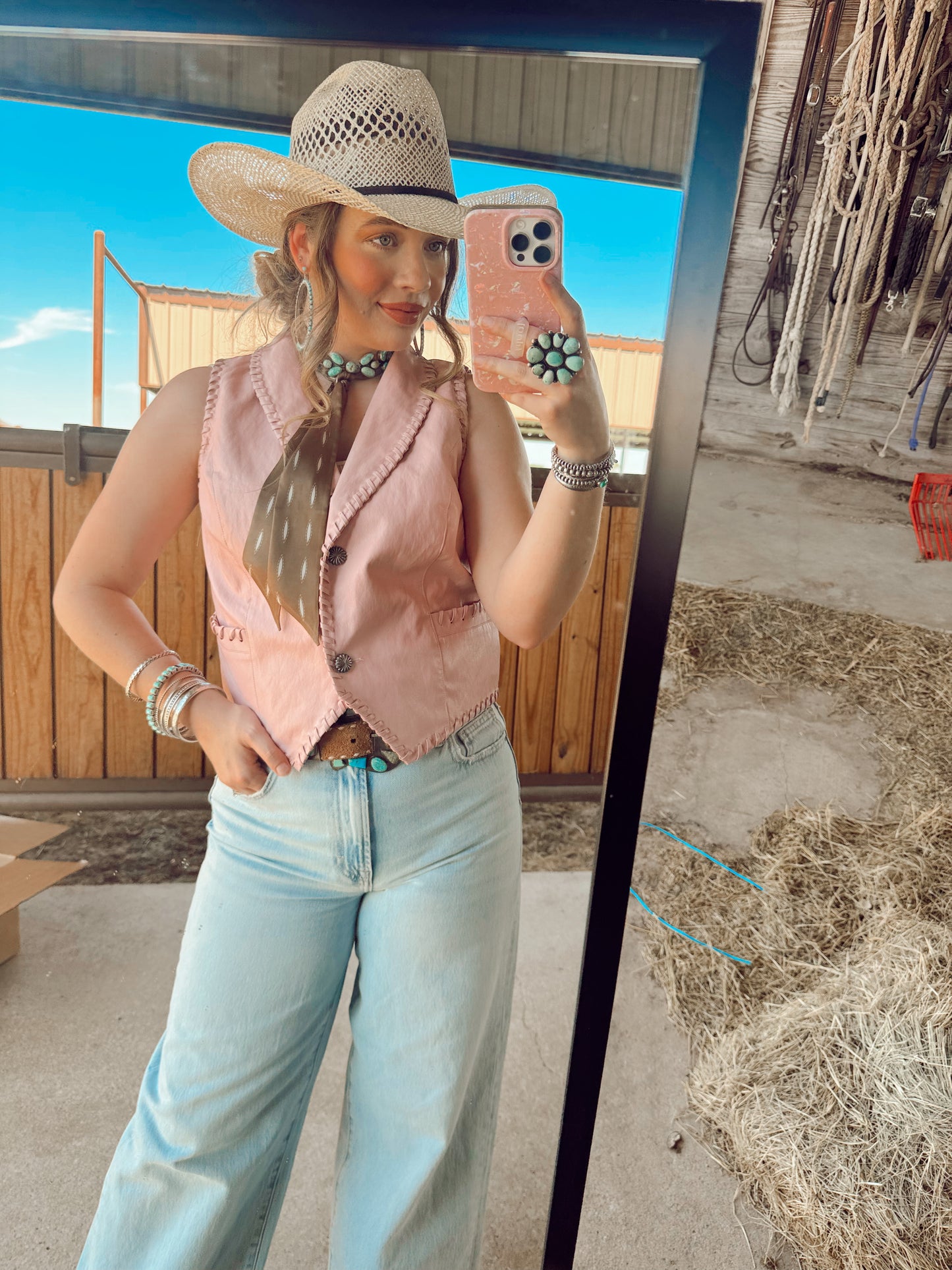 The Whiskey Creek Vest in Blush