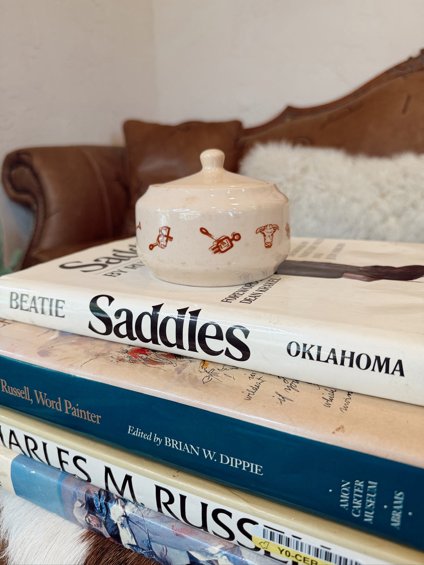 Vintage Western Branded Sugar Pot