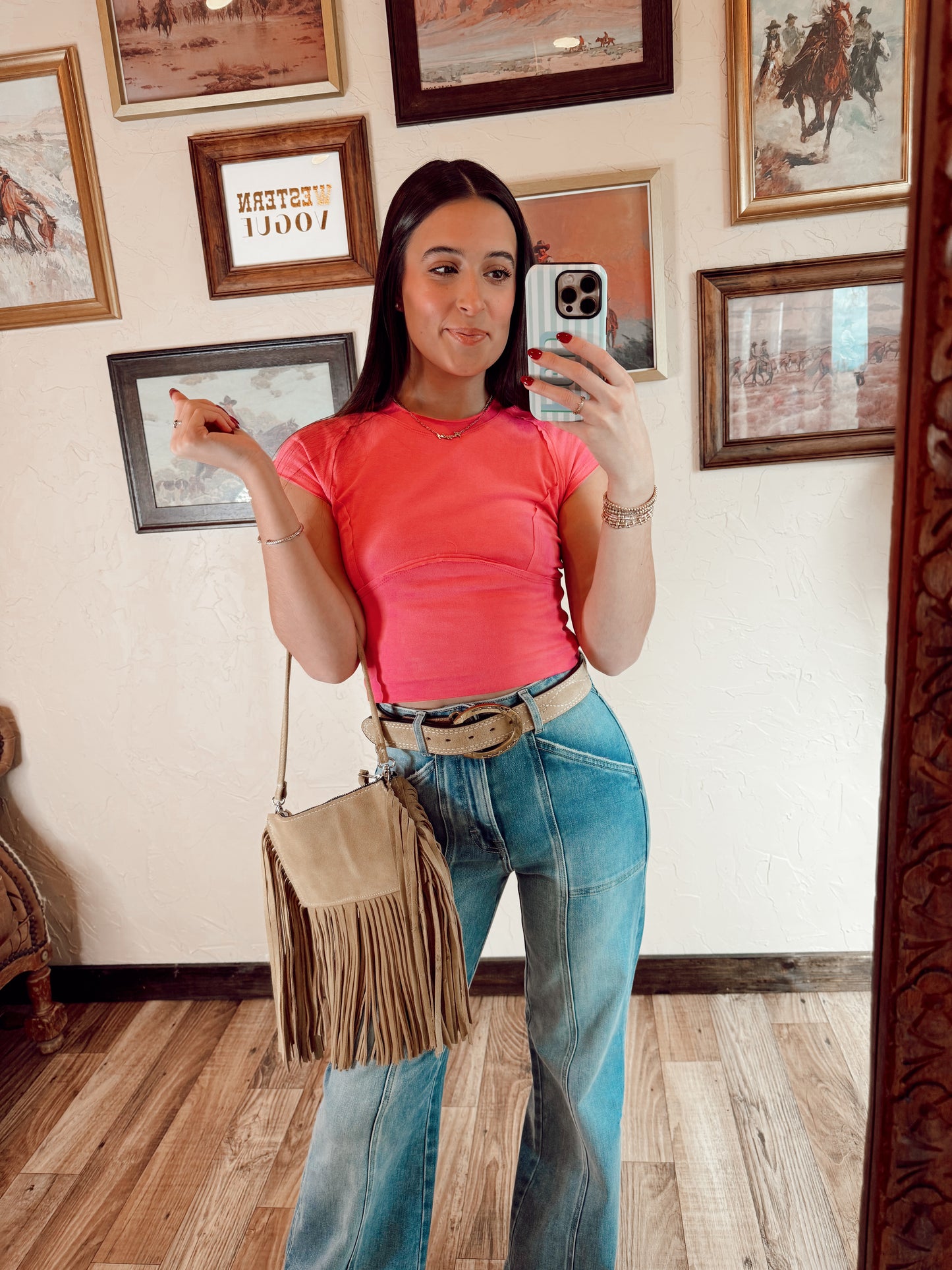 The Finley Top in Hot Pink