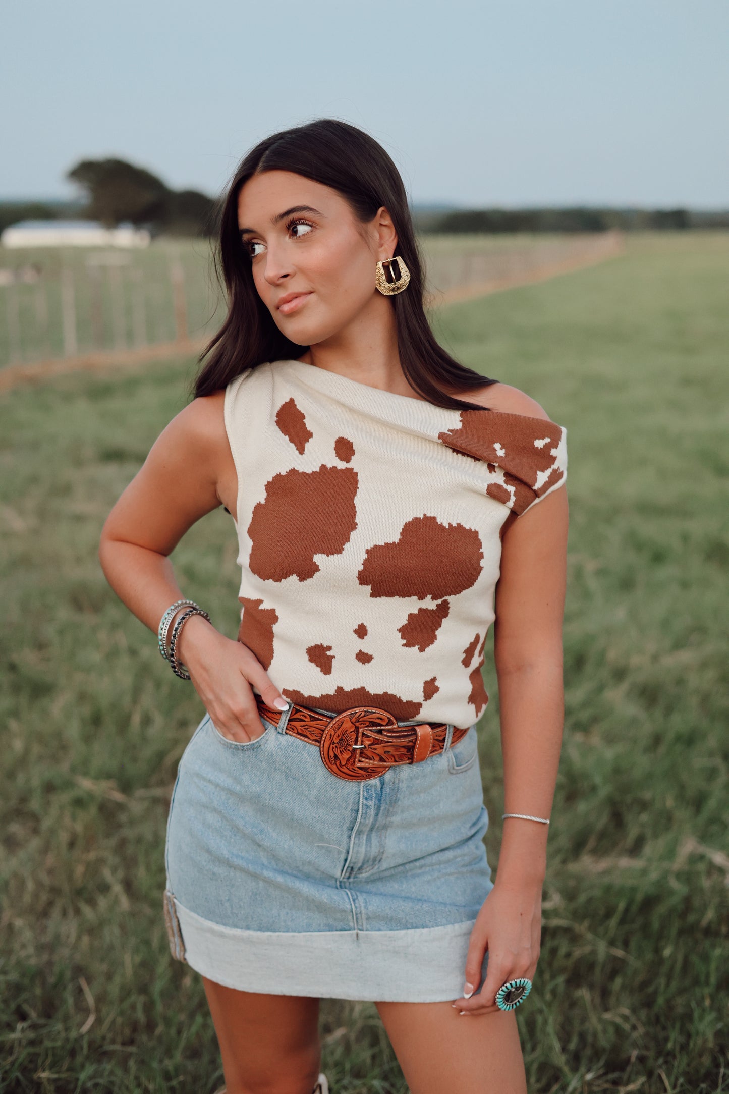 The Athens Top in Animal Print