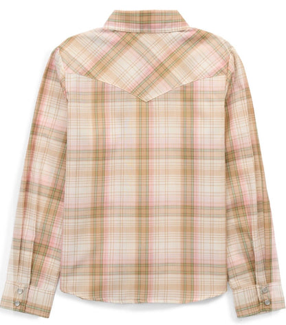 The Girls Buttermilk Plaid Granddaddy Western Snap Shirt