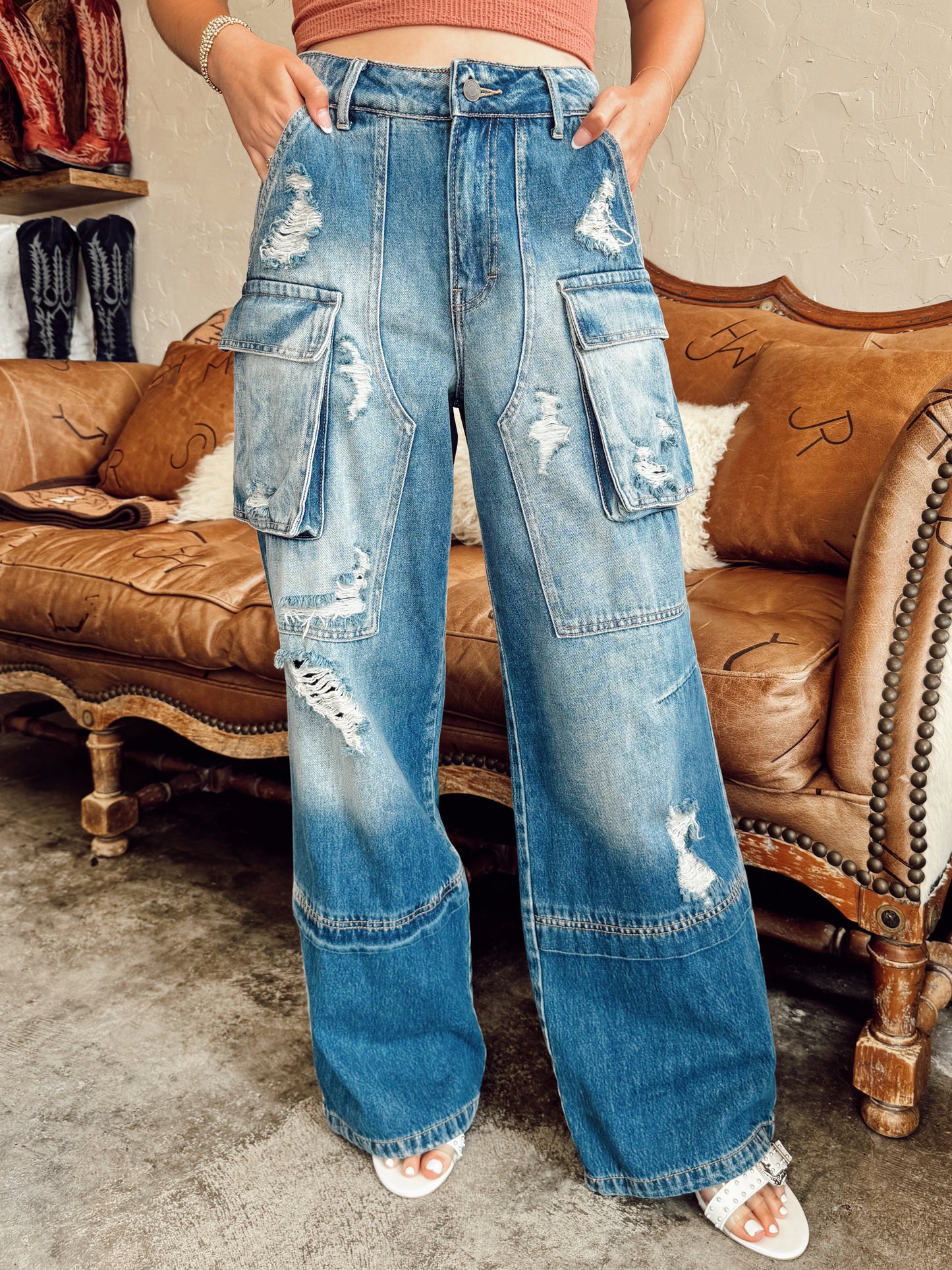 The Driskoll Denim Cargo Jeans-Size 7