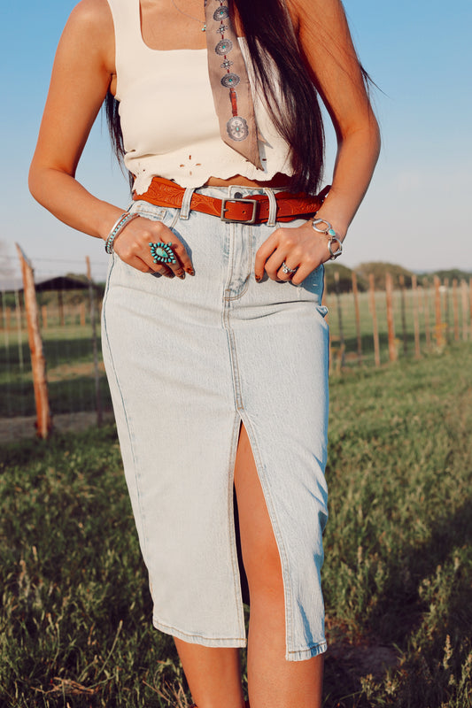 The Canadian Denim Skirt
