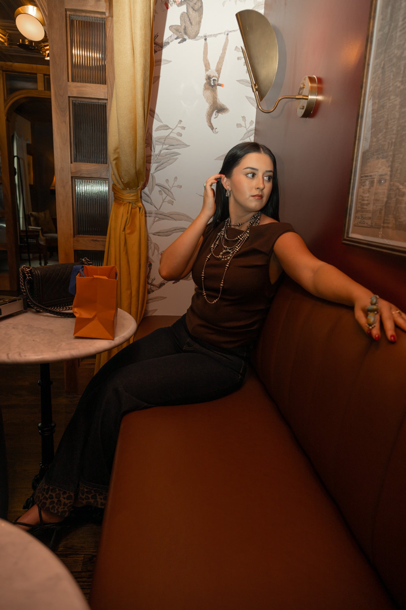 The Athens Top in Brown