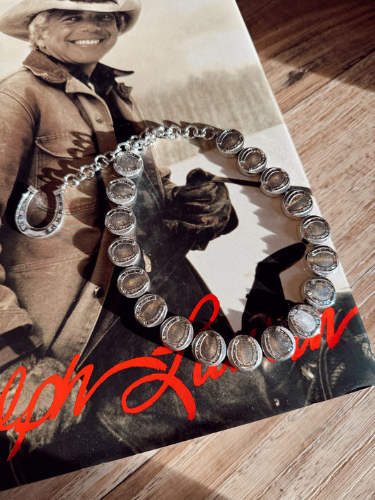 The Horseshoe Medallion Necklace - SILVER