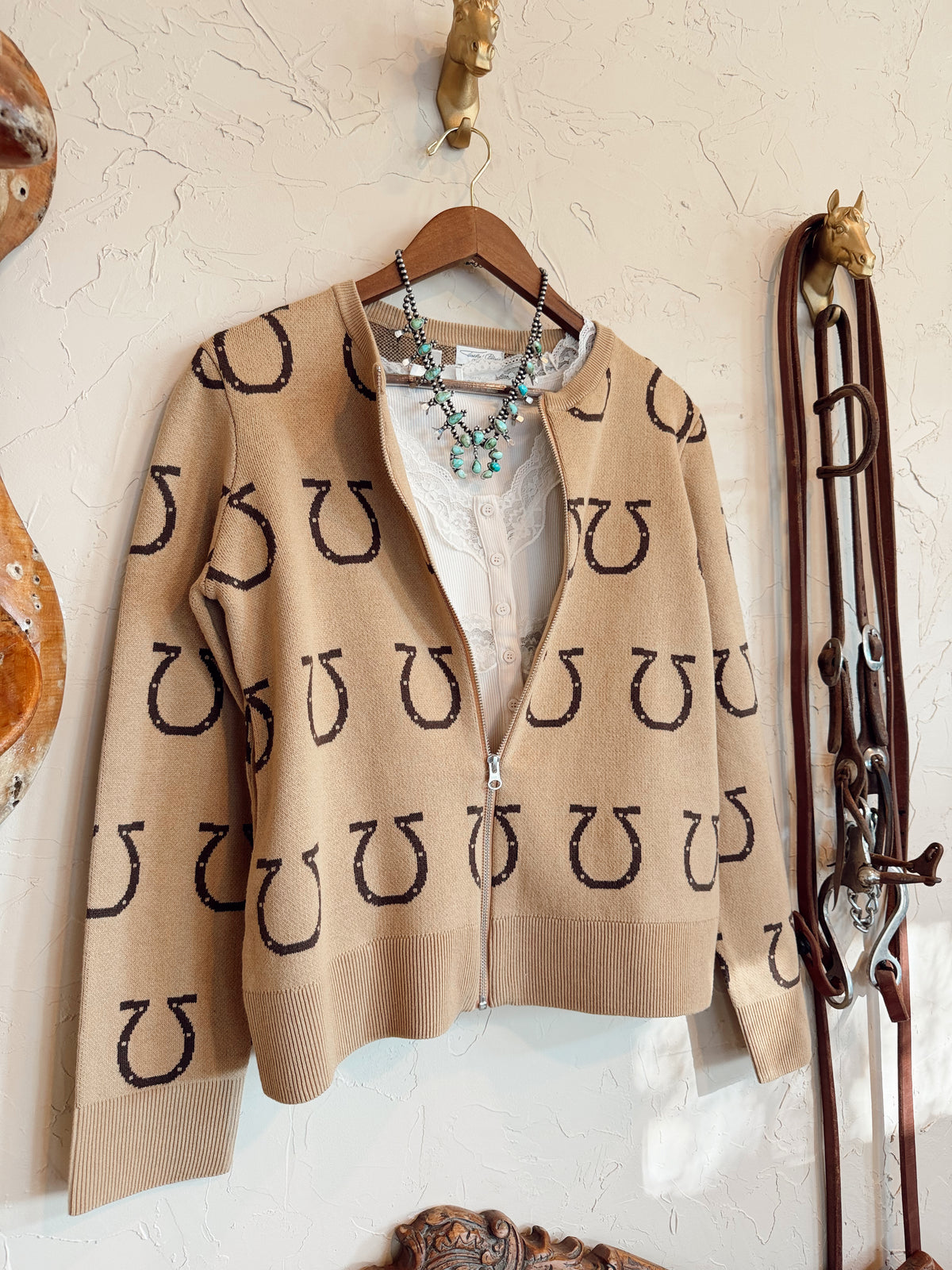 The Tasha Polizzi Tabitha Horseshoe Zip Sweater