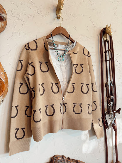 The Tasha Polizzi Tabitha Horseshoe Zip Sweater
