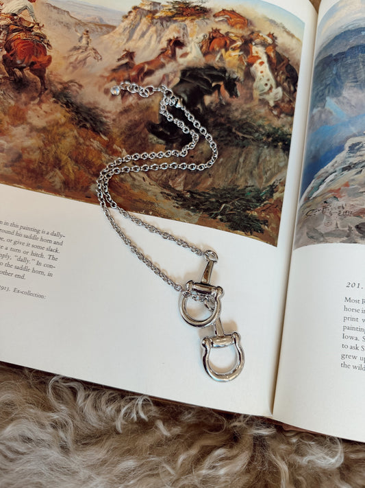 The Derby Bit Necklace in Silver