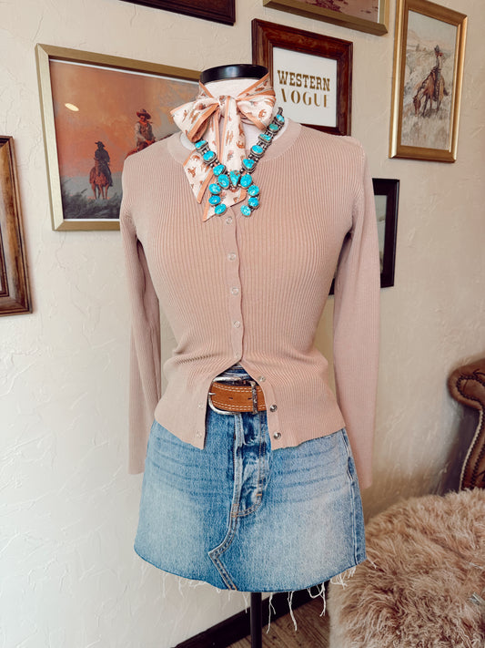 The Chelsea Cardigan in Khaki