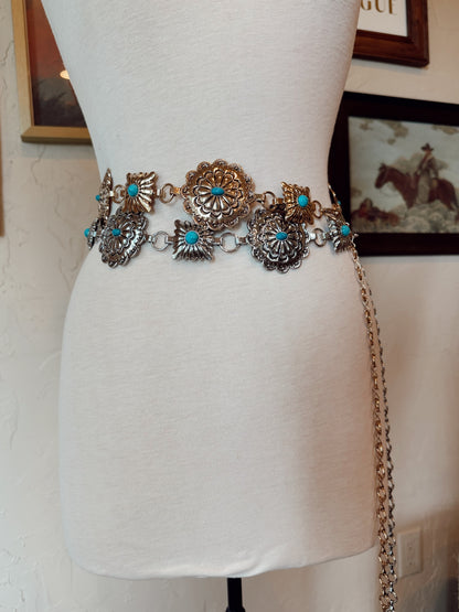 The Stevie Concho Belt in Gold