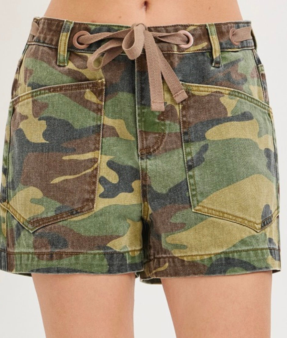 The Camo Denim Shorts