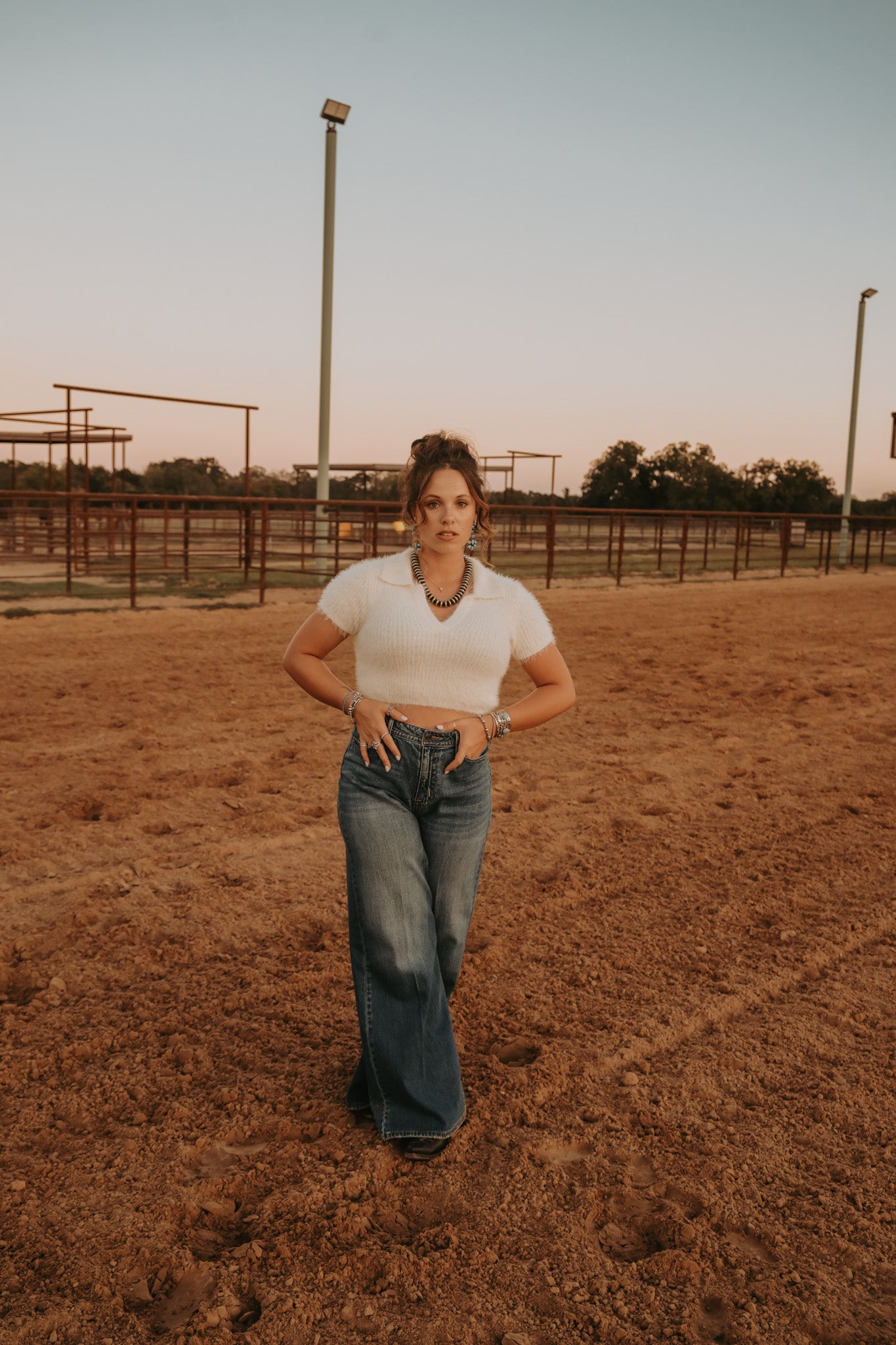 The Bray Top in Ivory