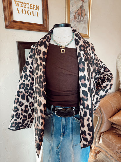 The Leopard Print Quilted Jacket