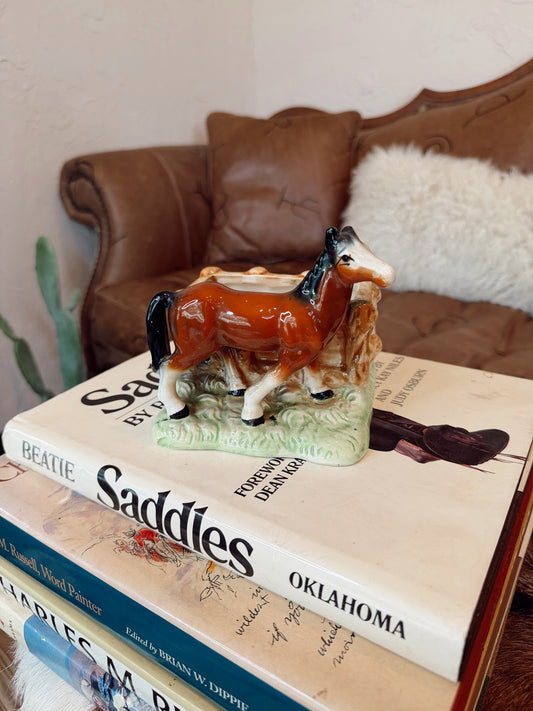 VINTAGE HORSE PLANTER