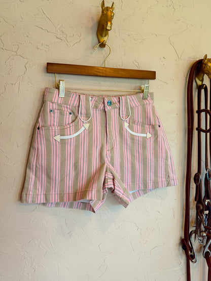 The Striped Denim Shorts