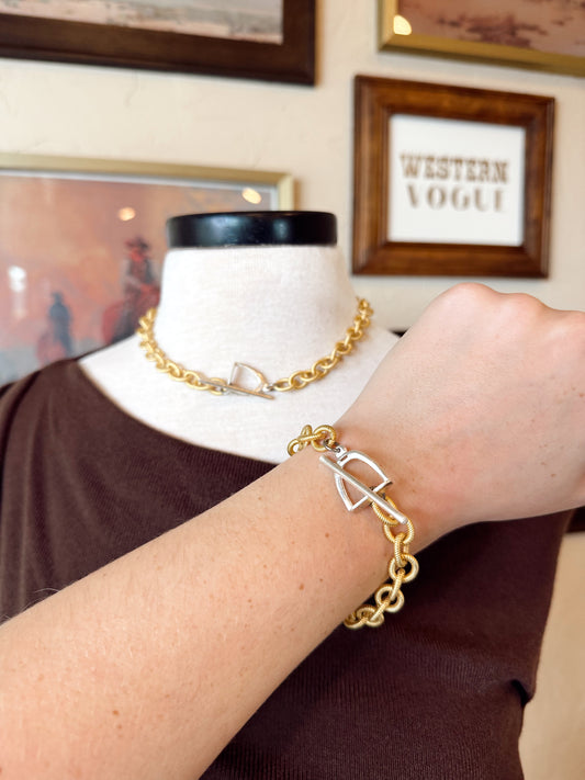 The Stirrup the Dust Necklace & Bracelet Set